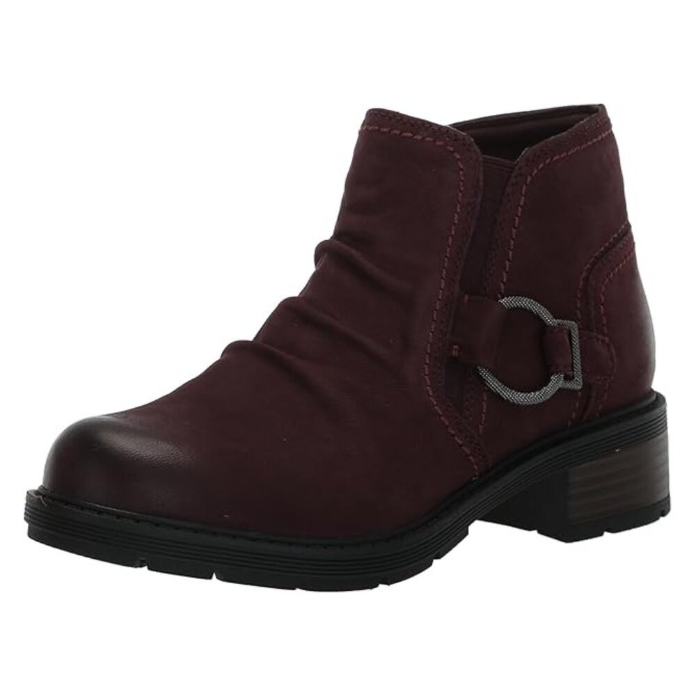 NEW Clarks Womens Hearth Faye Ankle Boot sz 6.5 burgundy
